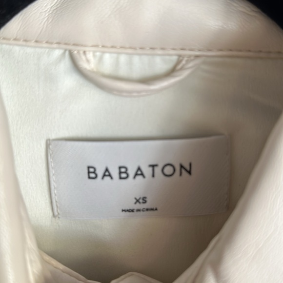 Babaton XS Faux Leather Button Down Top ( Only worn Once) - Picture 3 of 5
